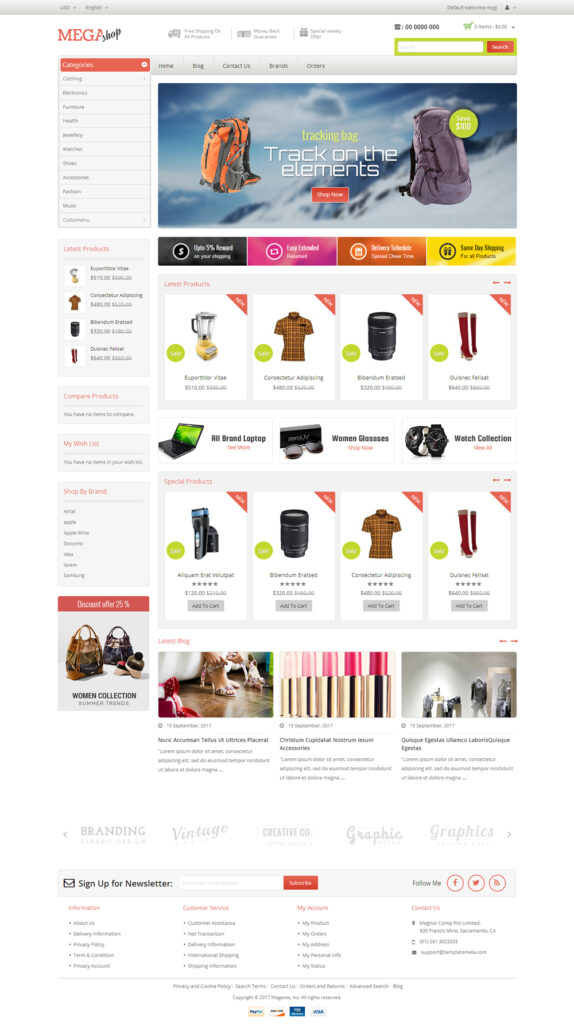 Mega Shop - Magento Responsive Template 