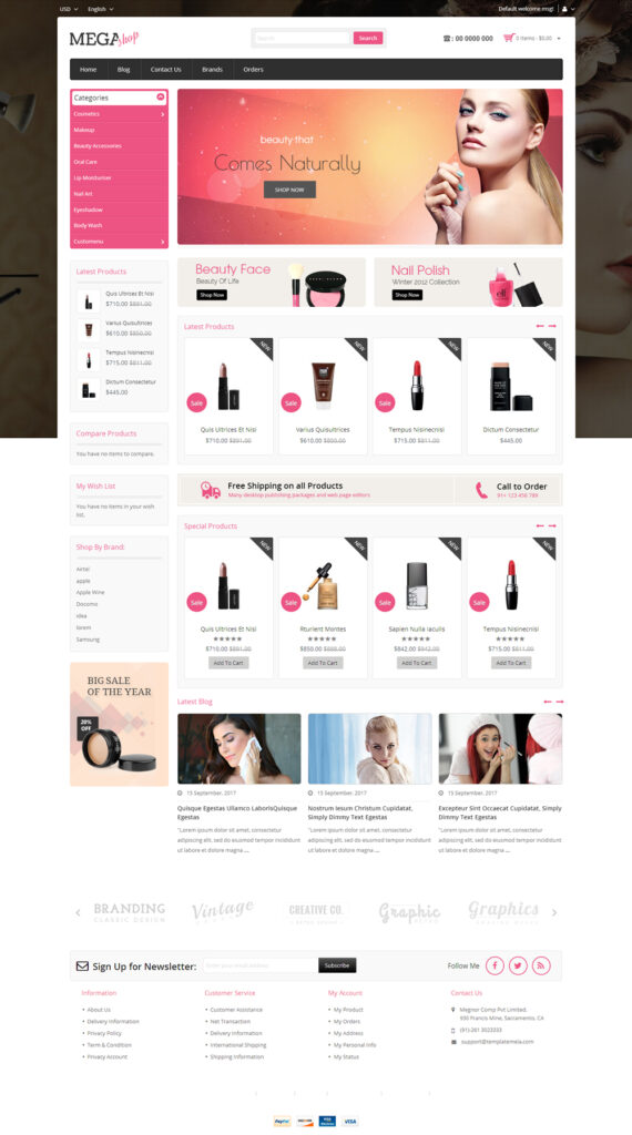 Mega Shop - Magento Responsive Template 