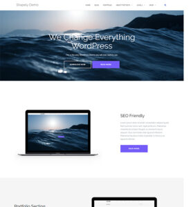 Shapely One Page WordPress Theme free