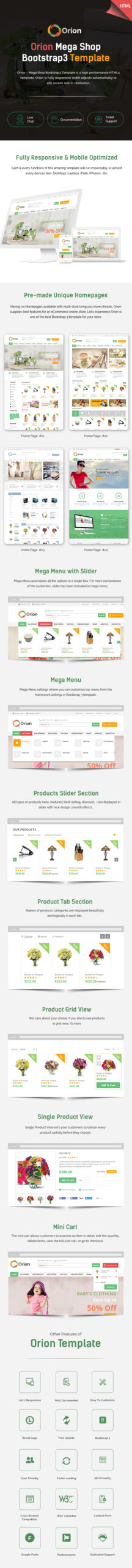 Orion - eCommerce in HTML Website Template using Bootstrap 