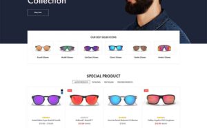 Glassy Template Website Template for Glasses, Optical Store