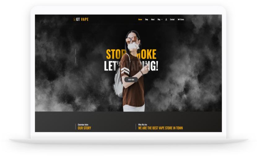 Free Online Vape Shop Joomla Template: GT Vape